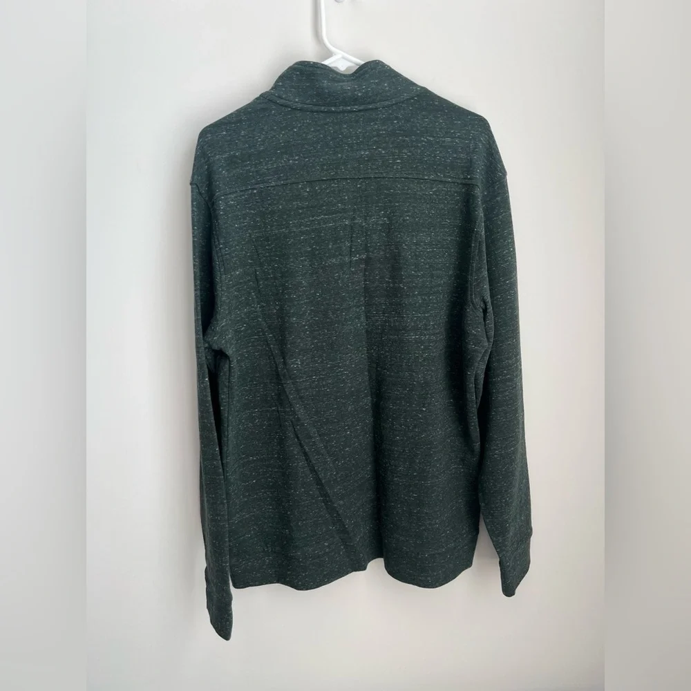 Fairlane Mens Quarter Dark Green Zip Pullover L